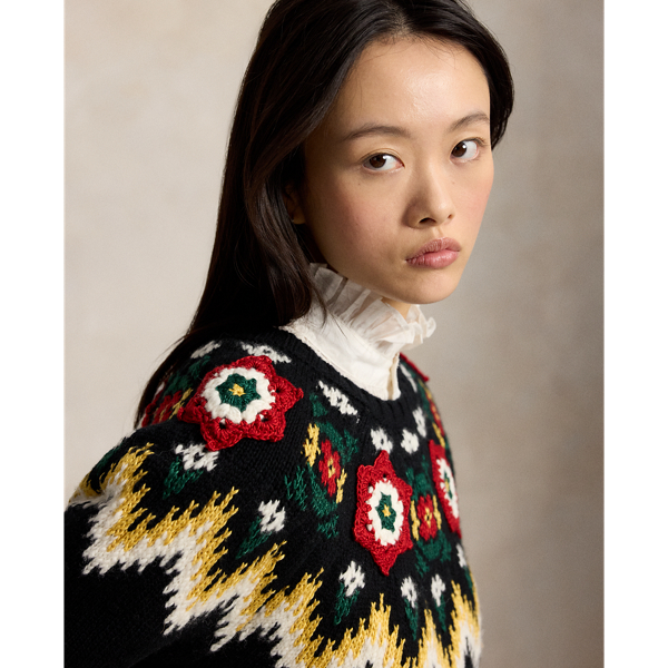 Crocheted Floral Jumper