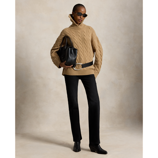 Maglia in lana e cashmere a trecce Polo Ralph Lauren in Cammello m&eacute;l Collection 4