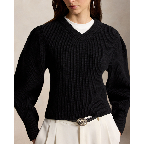Sculpted-Sleeve Wool Jumper