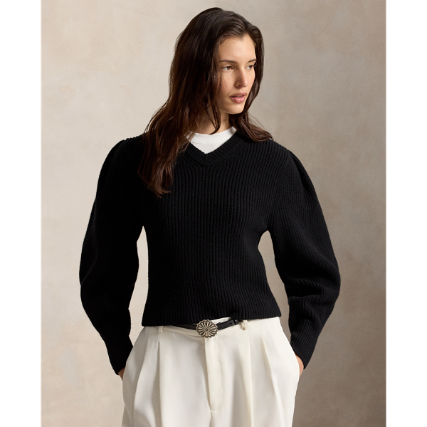 Sculpted-Sleeve Wool Jumper