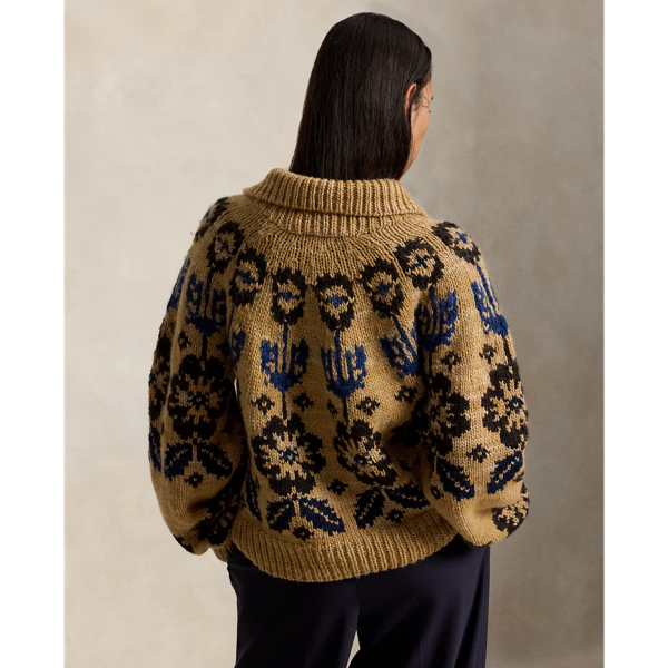 Wool-Blend Keyhole Jumper