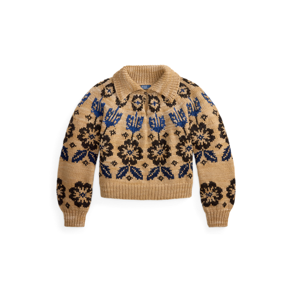 Wool-Blend Keyhole Jumper