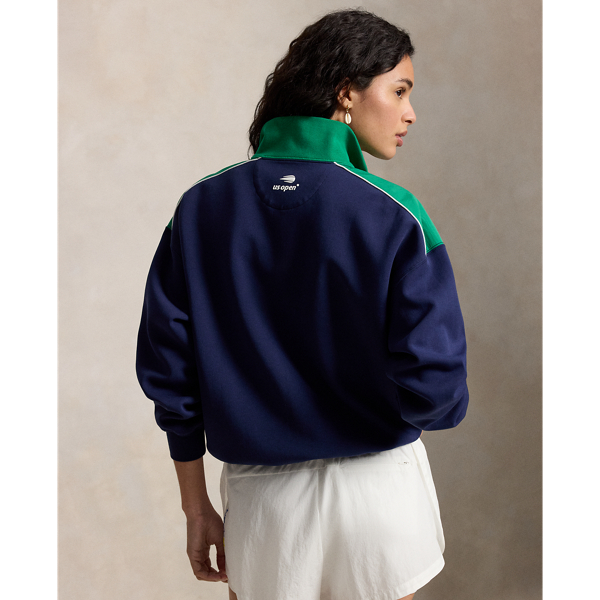 Refined Navy Multi US Open Double-Knit Paneled Pullover Polo Ralph Lauren 5