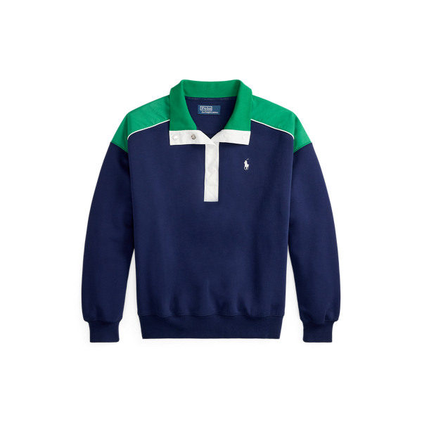 Refined Navy Multi US Open Double-Knit Paneled Pullover Polo Ralph Lauren 2