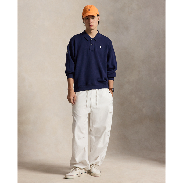 Refined Navy US Open Fleece Long-Sleeve Polo Shirt Polo Ralph Lauren 1