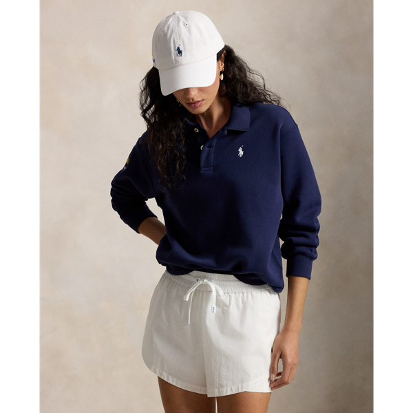 Refined Navy US Open Fleece Long-Sleeve Polo Shirt Polo Ralph Lauren 6