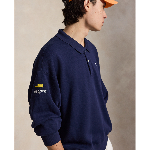 Refined Navy US Open Fleece Long-Sleeve Polo Shirt Polo Ralph Lauren 8