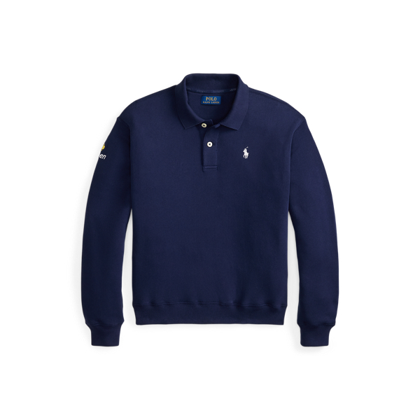 Refined Navy US Open Fleece Long-Sleeve Polo Shirt Polo Ralph Lauren 2