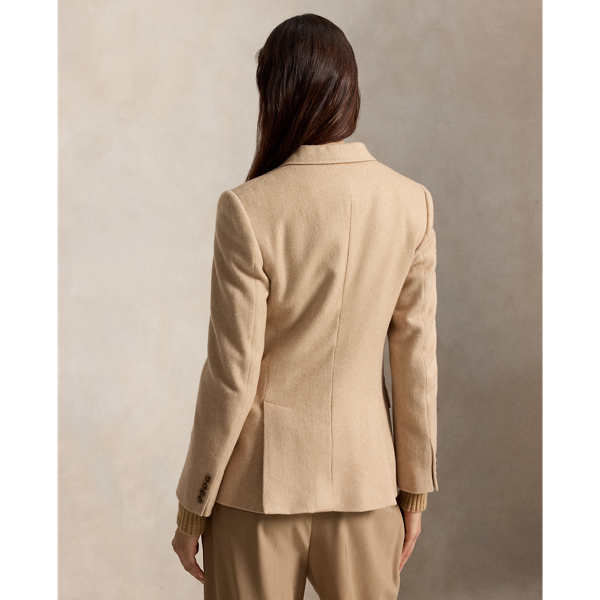 Single-Breasted Wool Herringbone Blazer
