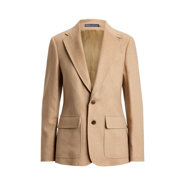 Single-Breasted Wool Herringbone Blazer