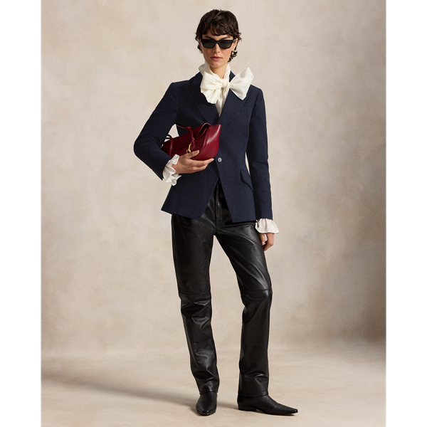 Single-Breasted Moleskin Riding Blazer