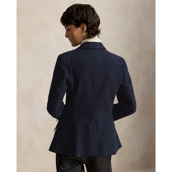 Single-Breasted Moleskin Riding Blazer