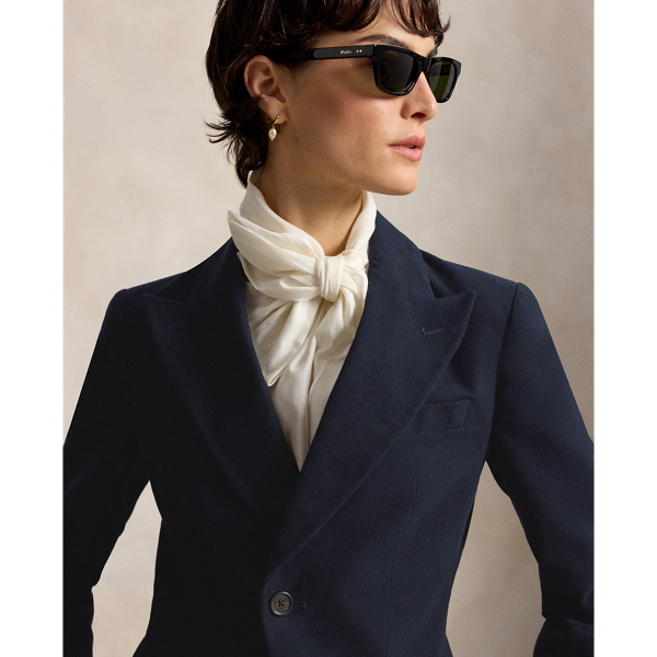 Single-Breasted Moleskin Riding Blazer