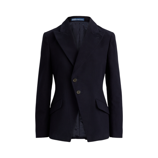 Single-Breasted Moleskin Riding Blazer