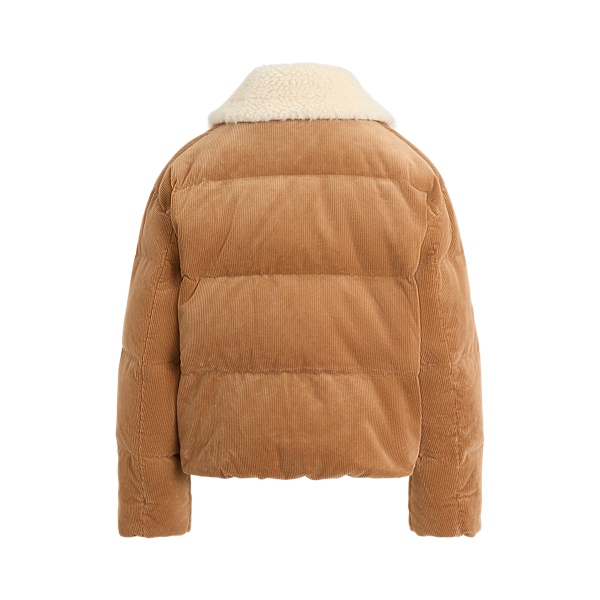 Daunen-Pufferjacke aus Kordsamt Polo Ralph Lauren in Kamel 2