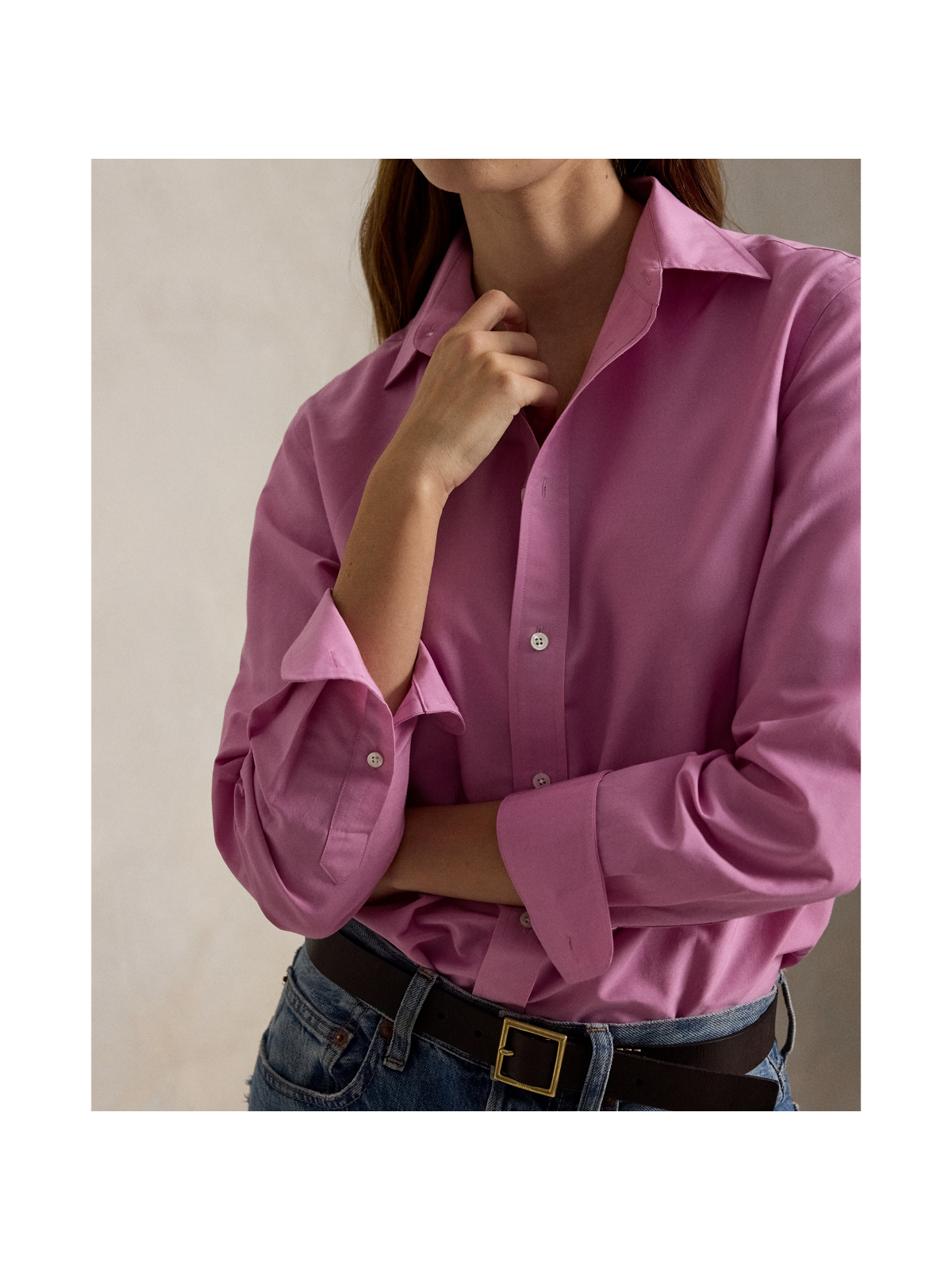 Женские рубашки Ralph Lauren Relaxed Fit Cotton-Silk Shirt — фото 3