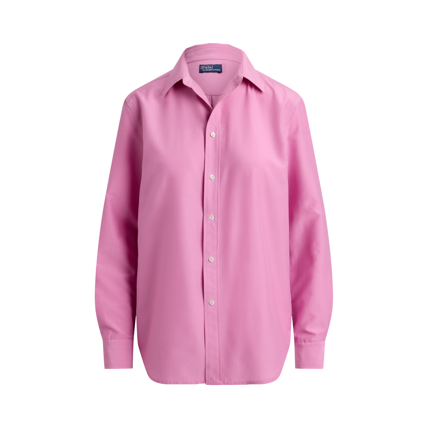 Женская рубашка Ralph Lauren Relaxed Fit Cotton-Silk, цвет: Пляжный розовый — фото 5