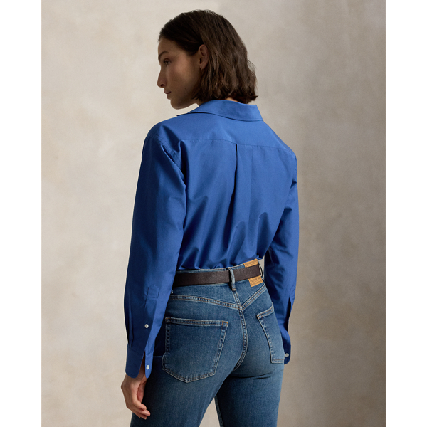 Relaxed Fit Cotton & Silk Shirt