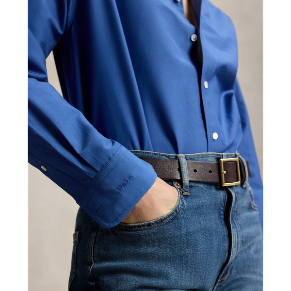 Relaxed Fit Cotton & Silk Shirt
