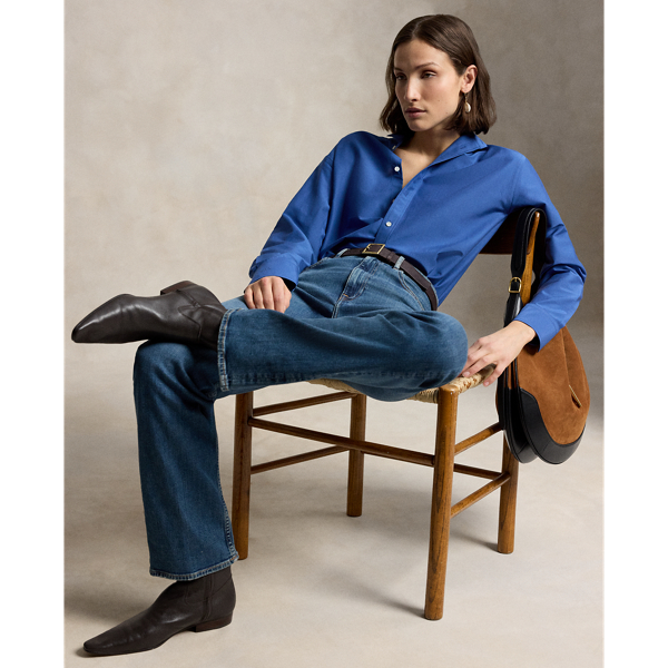 Relaxed Fit Cotton & Silk Shirt