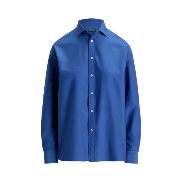 Relaxed Fit Cotton & Silk Shirt