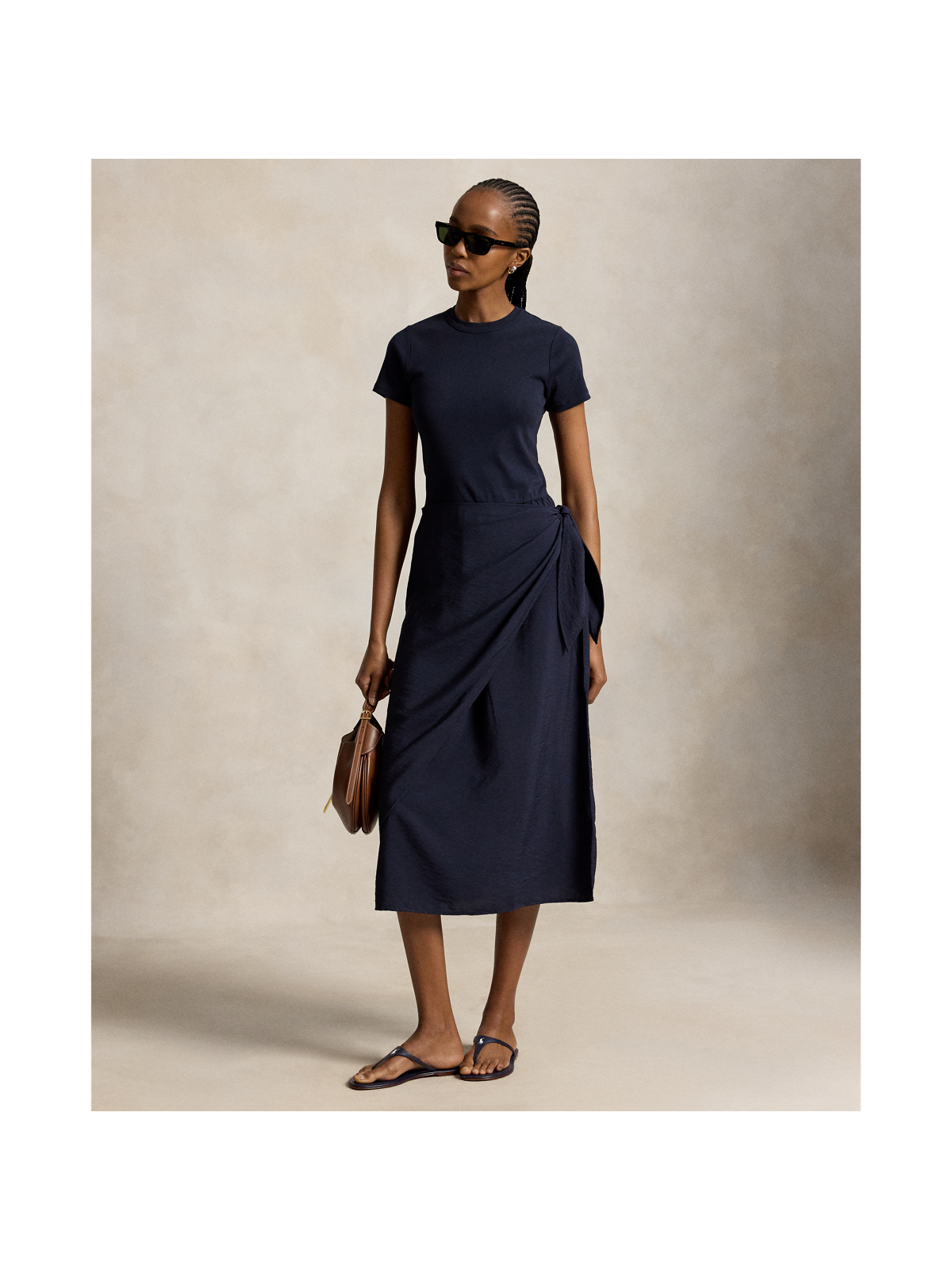 Женские платья Ralph Lauren Faux-Wrap Tee Dress — фото 5