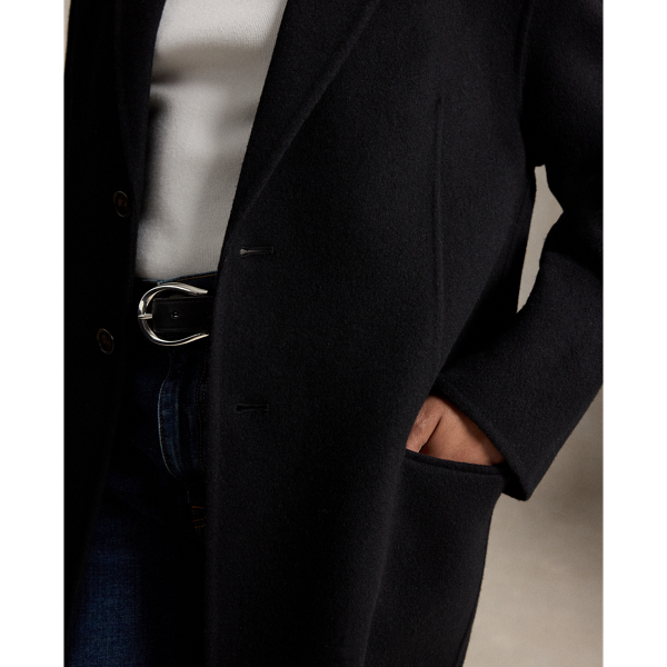 Polo Black Double-Faced Long Wool Coat Polo Ralph Lauren 6