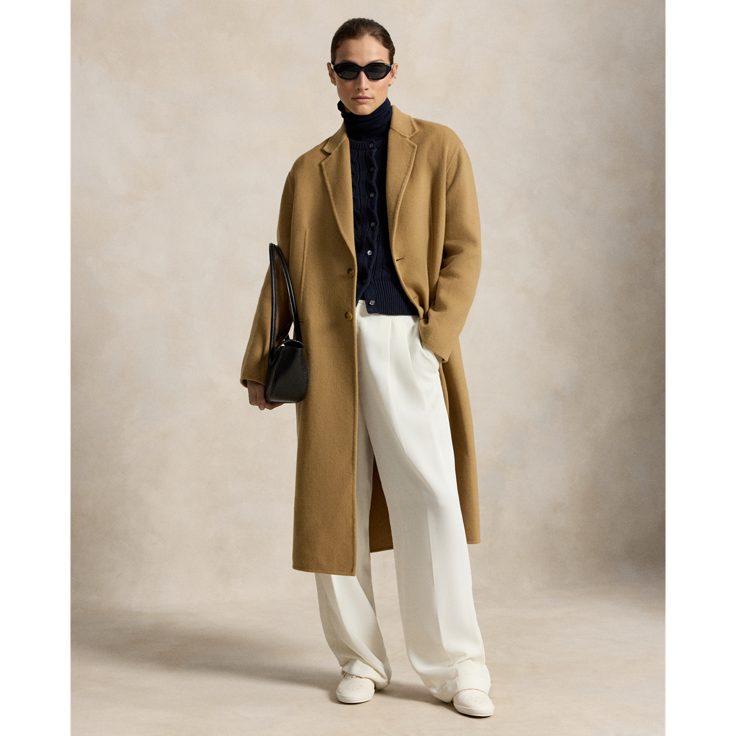 Женское пальто Ralph Lauren Double-Faced Long Wool, цвет: Верблюжий — фото 4