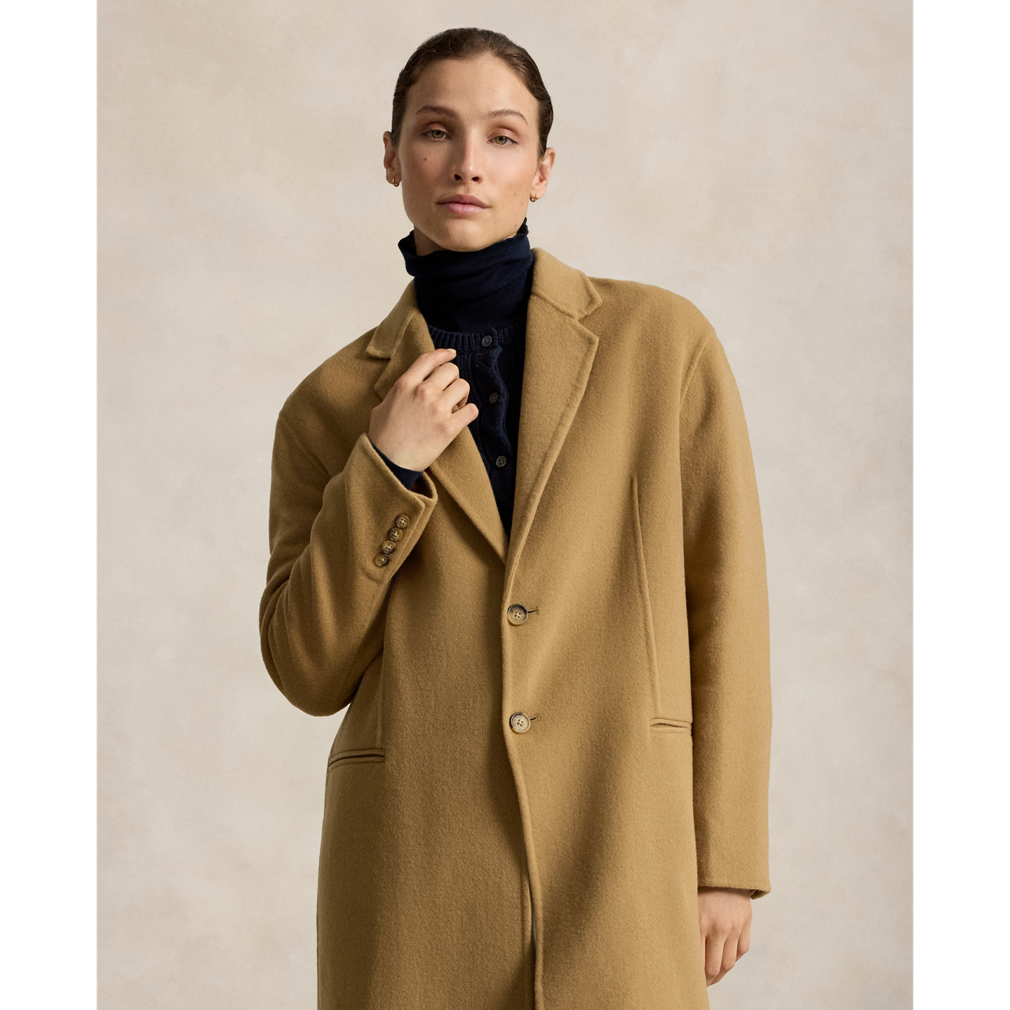 Женское пальто Ralph Lauren Double-Faced Long Wool, цвет: Верблюжий — фото 1