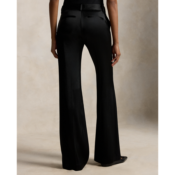 Lage kick-flare satijnen broek Polo Ralph Lauren in Polo black 5
