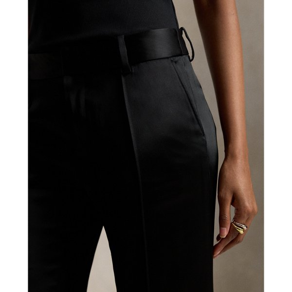 Lage kick-flare satijnen broek Polo Ralph Lauren in Polo black 6