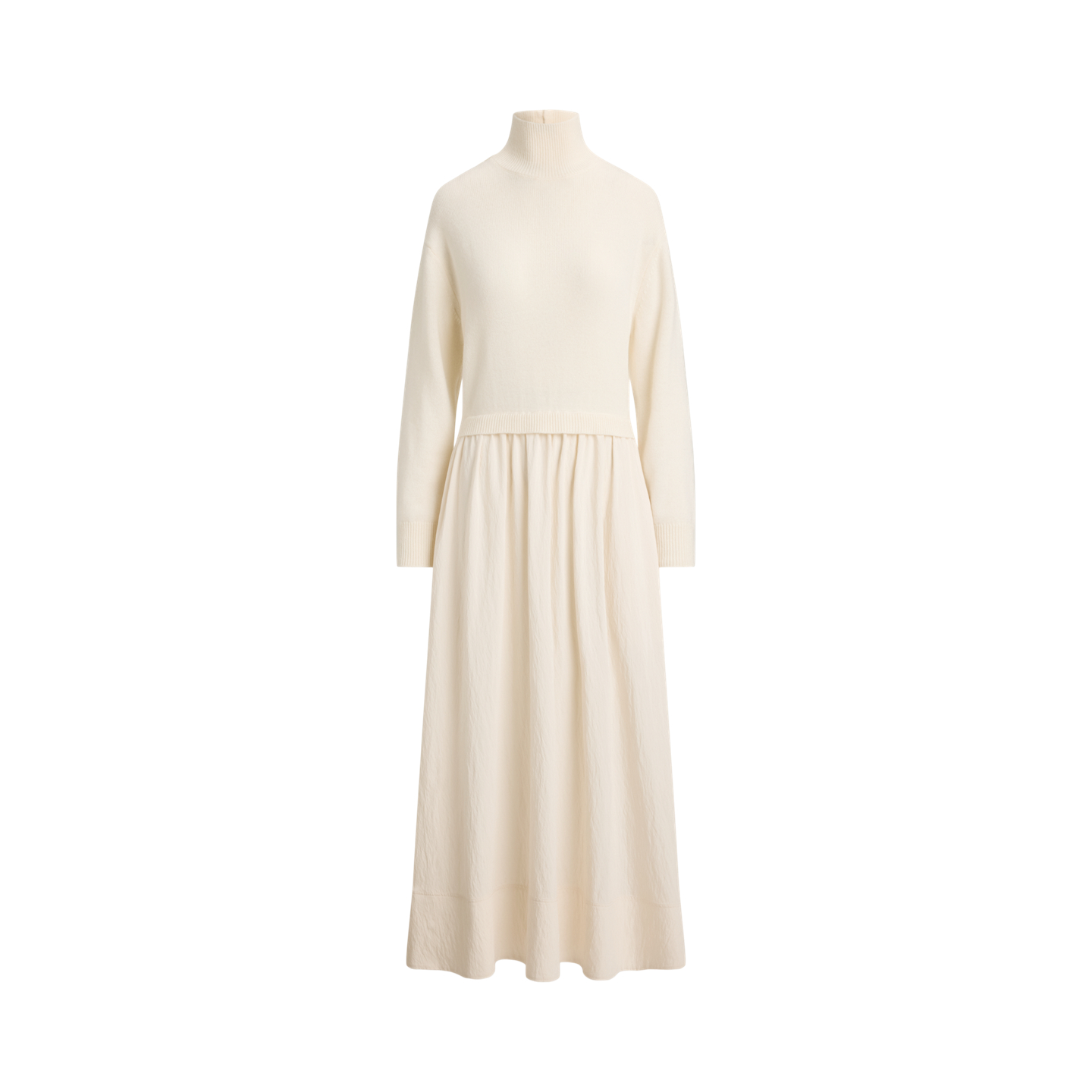 Женское платье Ralph Lauren Wool-Bodice Crepe, цвет: Состаренный кремовый — фото 4