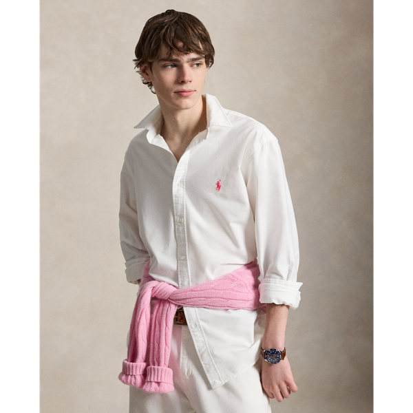 White Pink Pony Cotton Oxford Shirt Polo Ralph Lauren 3