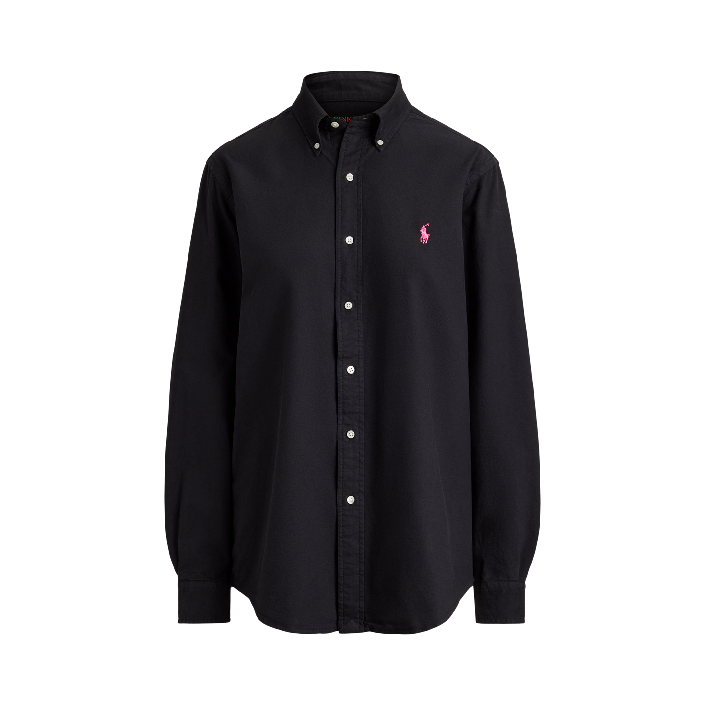 Женская рубашка Ralph Lauren Pink Pony Cotton Oxford, цвет: Чёрный — фото 8