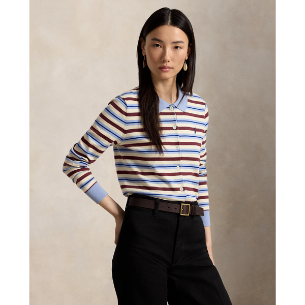 Striped Polo Cardigan