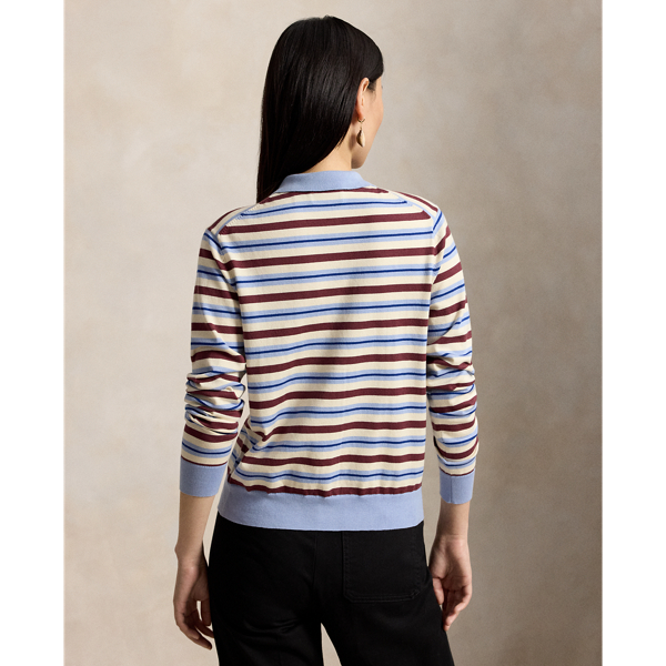 Striped Polo Cardigan