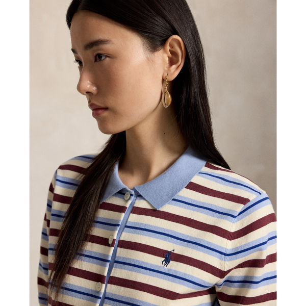 Striped Polo Cardigan
