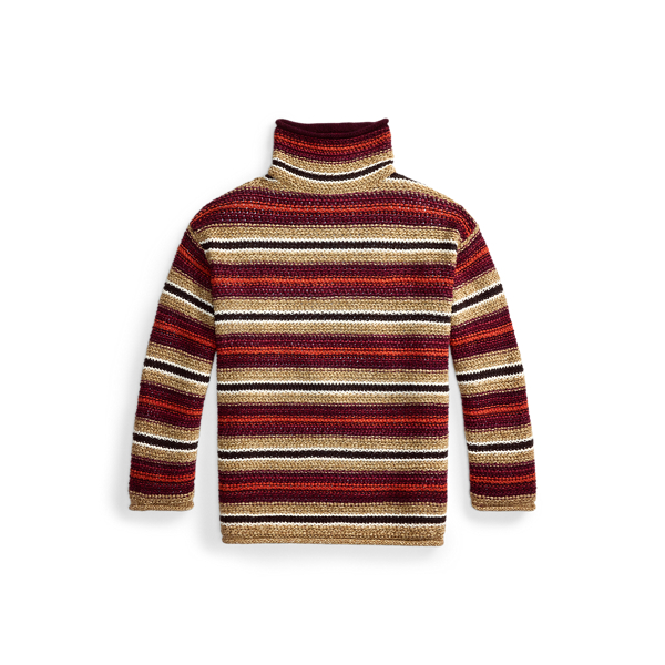 Camisola oversize &agrave;s riscas l&atilde; e algod&atilde;o