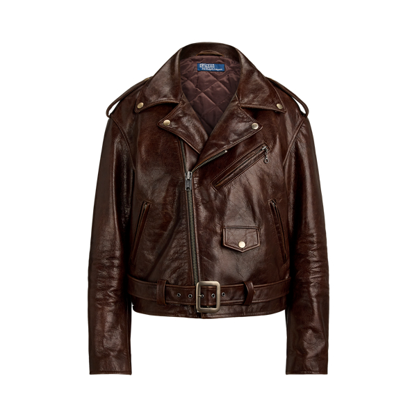 Leren motorjack