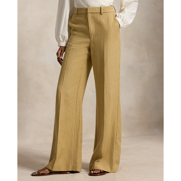 Beaton Pinstripe Hemp-Linen Pant