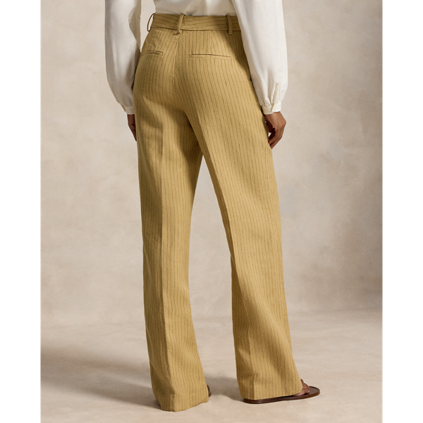 Beaton Pinstripe Hemp-Linen Pant