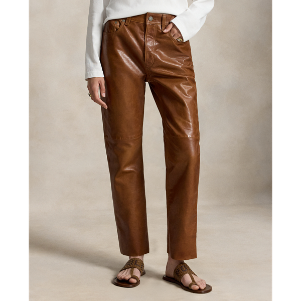 Leather Relaxed Straight Pant