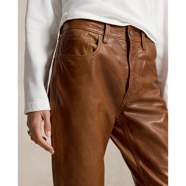 Leather Relaxed Straight Pant