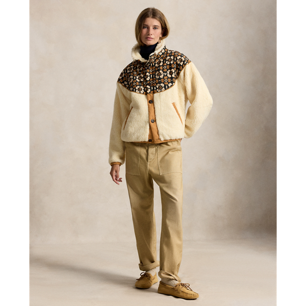Floral Geo-Yoke Hi-Pile Jacket