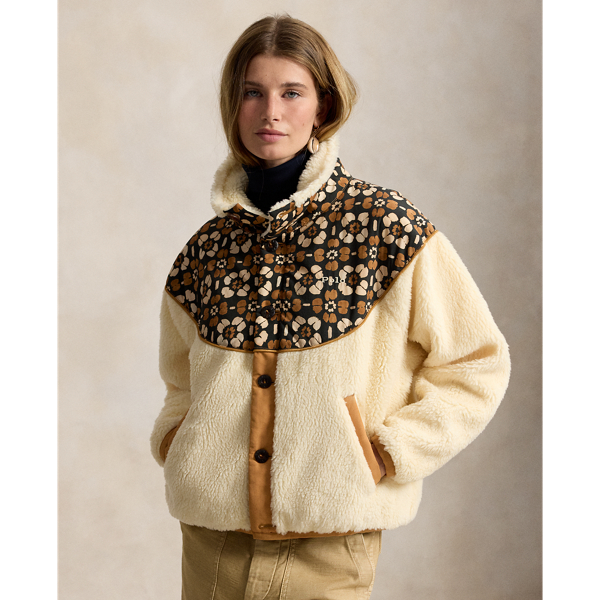 Floral Geo-Yoke Hi-Pile Jacket