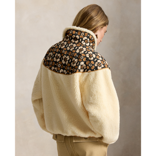 Floral Geo-Yoke Hi-Pile Jacket