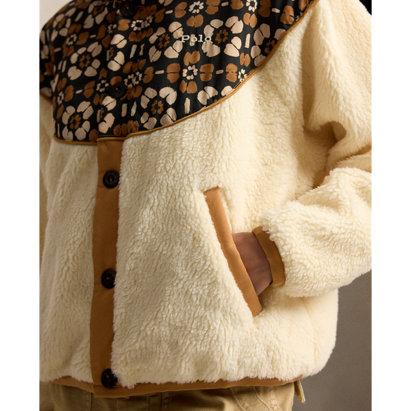 Floral Geo-Yoke Hi-Pile Jacket