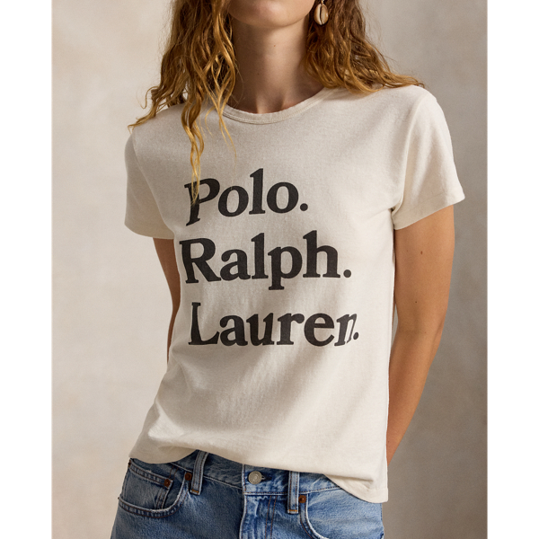 Maglietta in cotone e canapa con logo