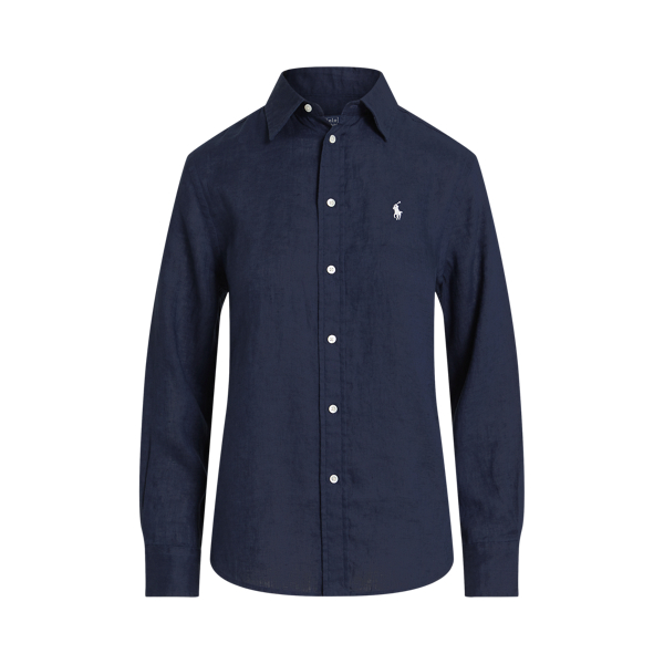 Polo Ralph Lauren クラシック ショート フィット リネン シャツ タイダル ネイビー 2