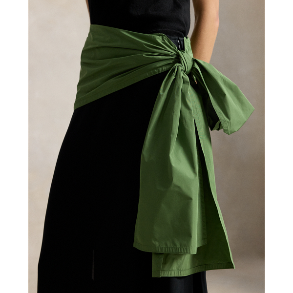 Taffeta-Sash Maxiskirt